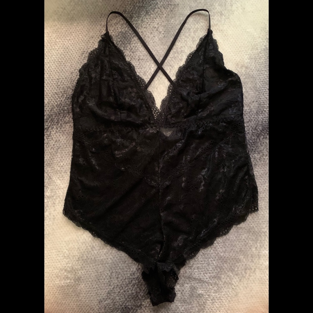 Black lace bodysuit